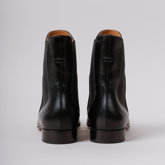SOLD Chloe Black Scalloped Chelsea Boots - Picture 3 of 8